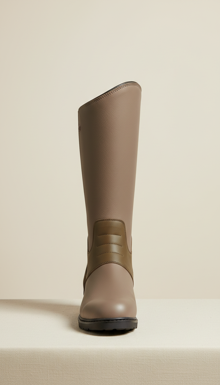 Technische Reitstiefel in Taupe